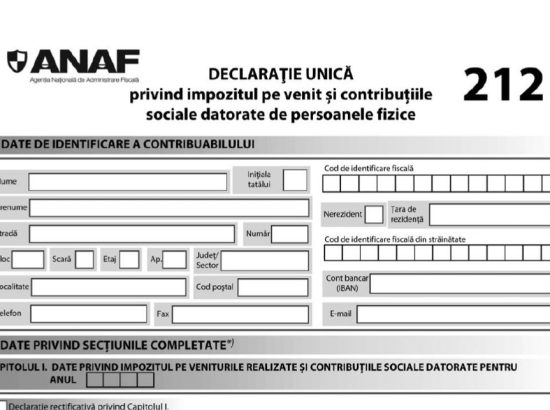 Noul model al formularului D212 , publicat în Monitorul Oficial