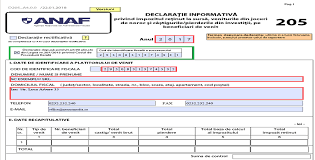 Au fost actualizate instrucțiunile de completare ale formularului D205