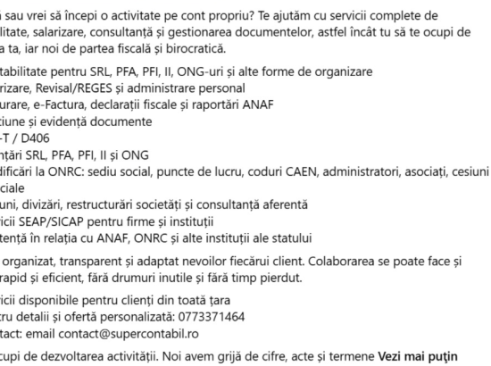 Dacă ai firmă, oprește-te 20 de secunde!